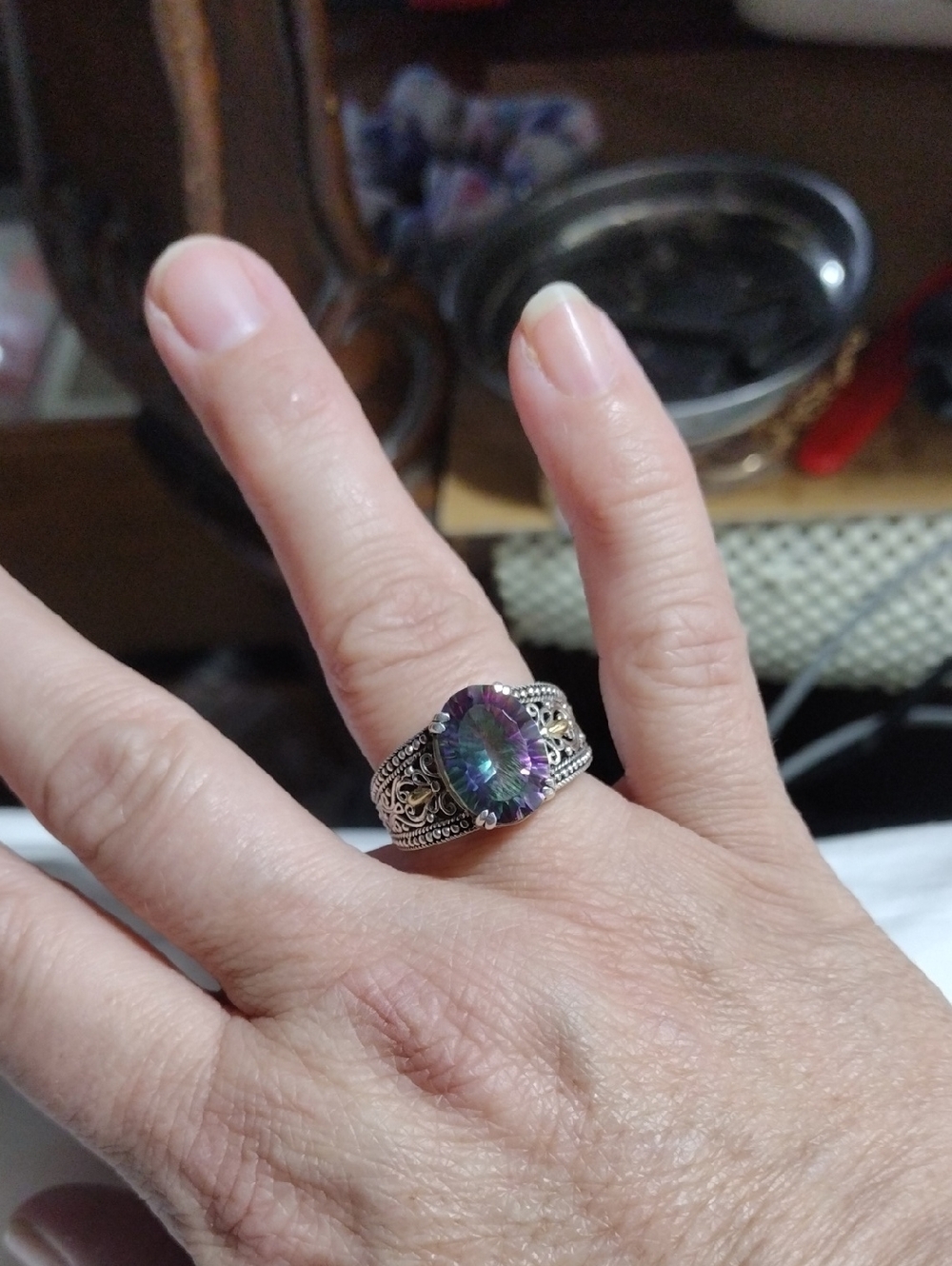Robert Manse, Mystic Topaz Ring 7 3/4